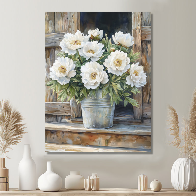 Carla - art mural floral, Toile tendue, Ne s’applique pas, H 20 po x l 12 po