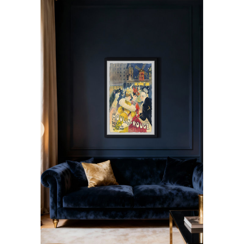 "Moulin Rouge", reproduction encadrée, H 18 po x l 12 po
