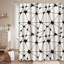 Rideau de douche imperméable à motif abstrait triangulaire avec 12 crochets-2106429420