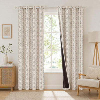 100% Boho Blackout Curtains 90 Inches Long
