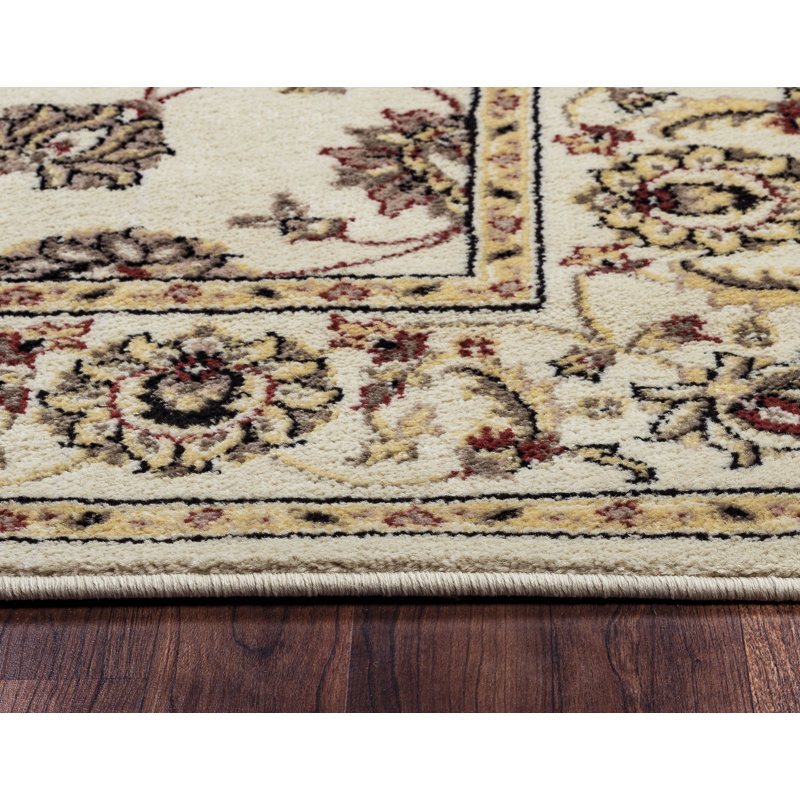 Tapis beige oriental Culver, Rectangle 5 pi 3 po x 7 pi 7 po