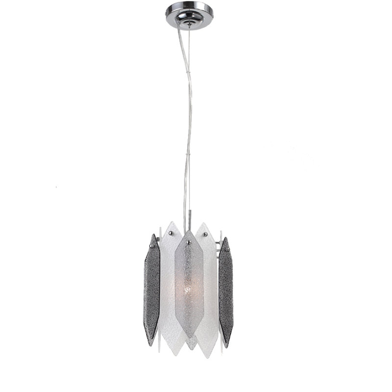 Luminaire suspendu tambour 1 lumières unique Hakes, Fumée