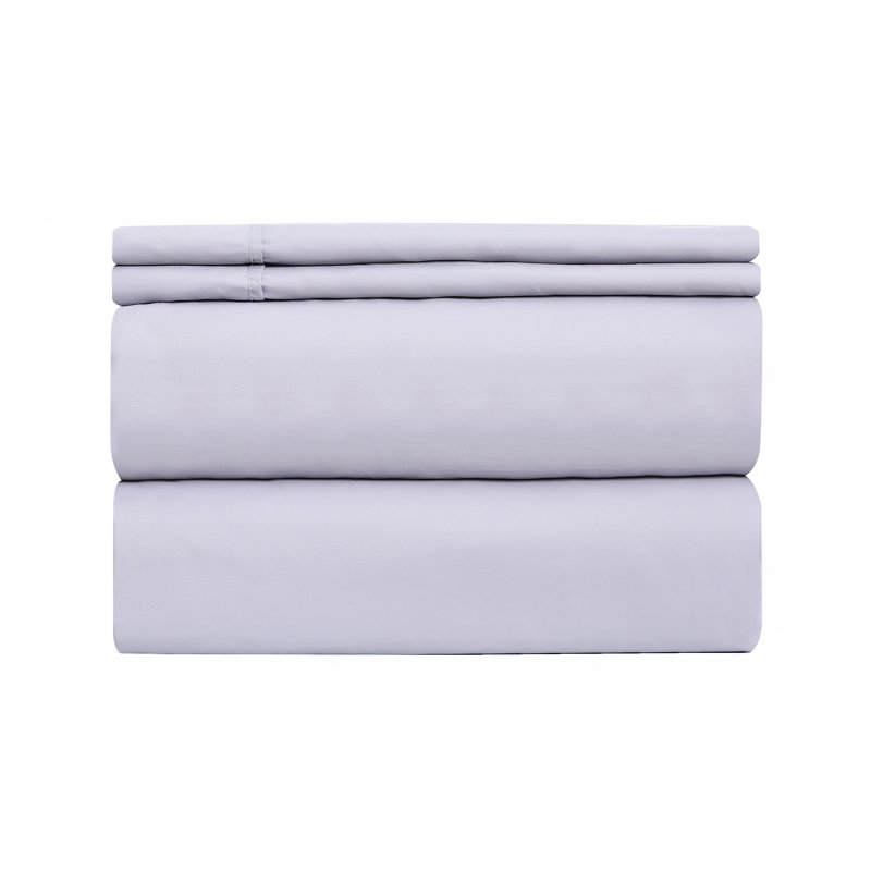 Microfiber Sheet Set, Full Sheet Set with 2 Pillowcases, Silver Gray