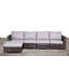 Caron 122'' High-Density Polyethylene (HDPE) Wicker Outdoor Sectional-2004042959