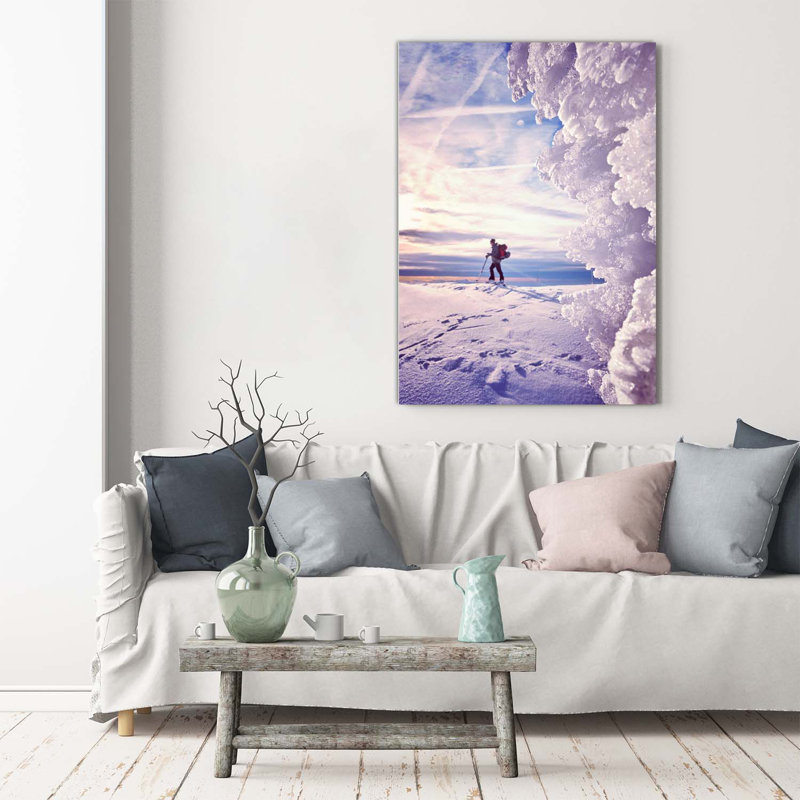 Skier - Wrapped Canvas Print
