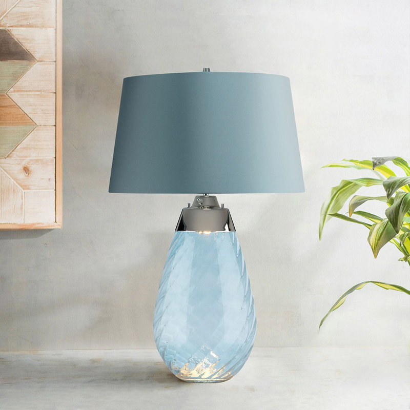 Morrisdale Glass Table Lamp, Blue, Blue