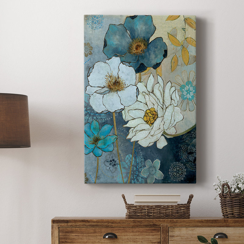 Blue Denim Garden II -Galerie enveloppée Cavas, H 36 po x l 24 po
