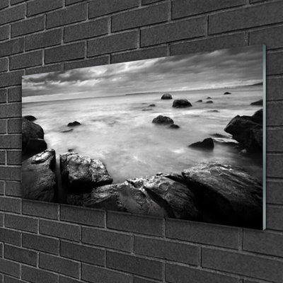 Landscape Rock Sea - Unframed Photograph on Glass