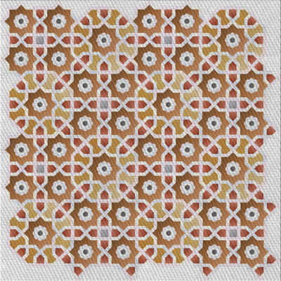 Tapis brun/gris tissé à la machine