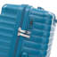 14 "/ 20" / 24 "/ 28" 4 pièces / ensemble dans un bagage à roulettes en PP, une valise de transport, une tringle en fer, une serrure à mot de passe à combinaison, un étui à cosmétiques de 14 po (bleu)