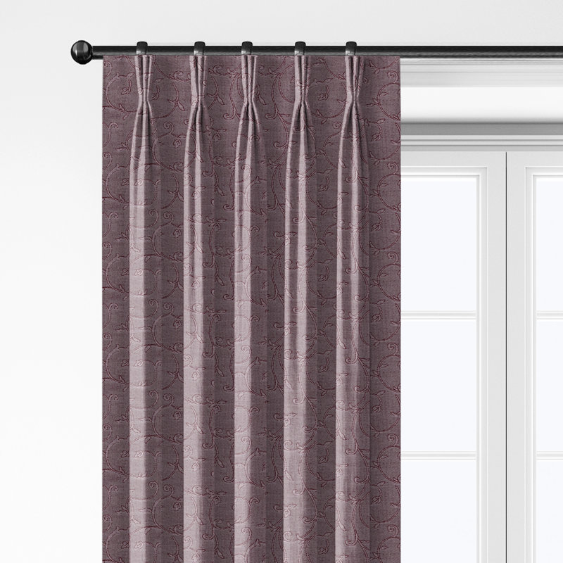 Paire de rideaux avec œillets Annora Plum (l 50 po x L 108 po), L 50 po x L 108 po, Prune