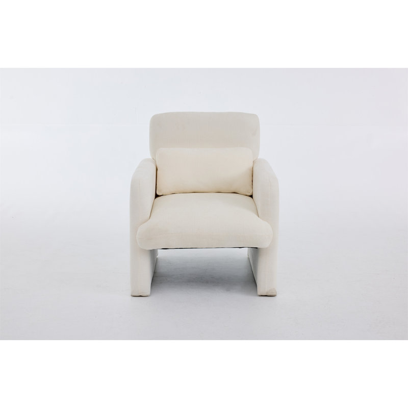 Chaise d'appoint moderne, Blanc ancien