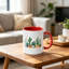 One Ceramic Coffee Mug Featuring a Colorful Cactus And Succulent Design, Available in Various Colors, Perfect for Daily Use And Couples.