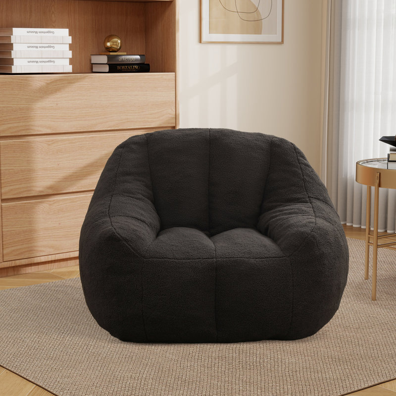 Fauteuil à billes, fauteuil de plancher moderne, Ourson gris foncé