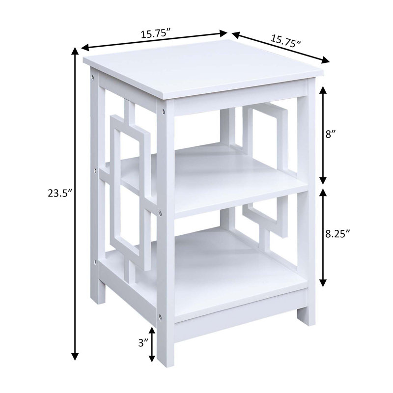 Carmeline End Table, White