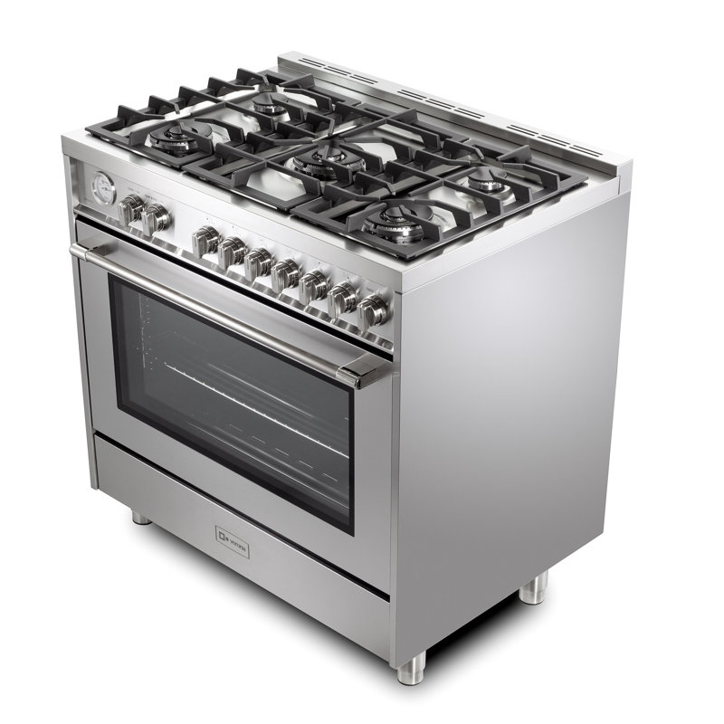 Verona Prima 36" 5 Burner Single Gas Range - Stainless