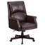 Fauteuil de bureau pivotant à dossier haut avec accoudoirs LeatherSoft-30774863