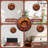 Orange Lava Rock Textured Wall Clock