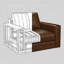 Vancouver 38.5" Wide Upholstered Swivel Chair