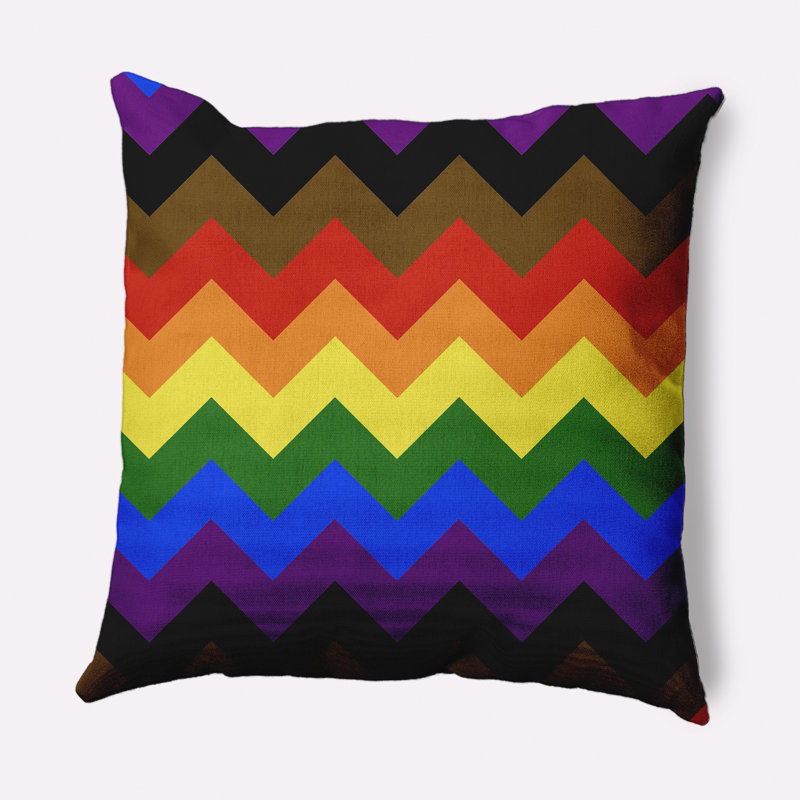 Coussin décoratif à chevrons Alyra, 20 po x 20 po