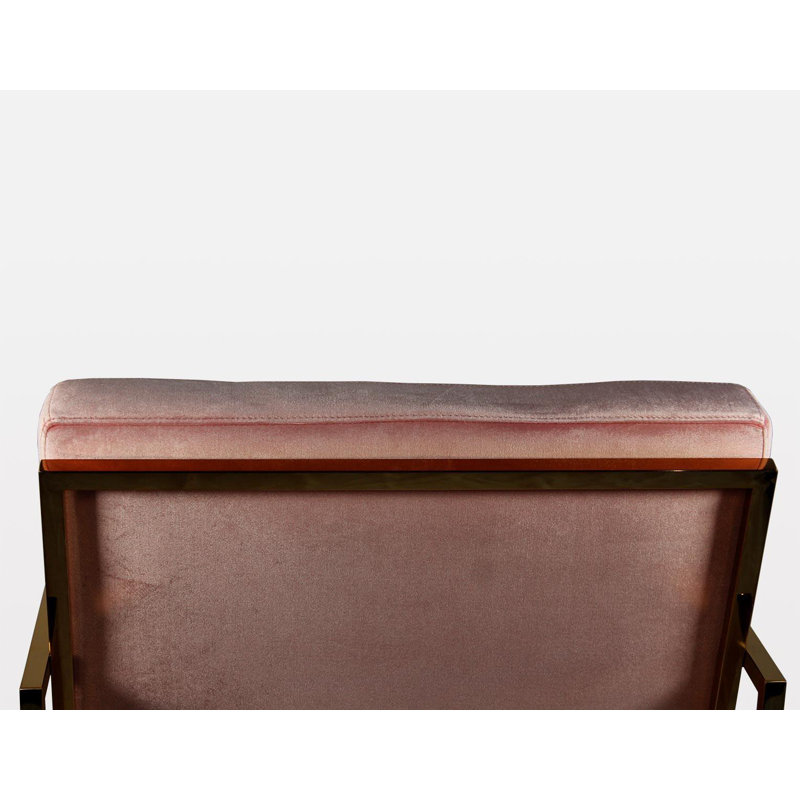 Velvet Armchair, Orange