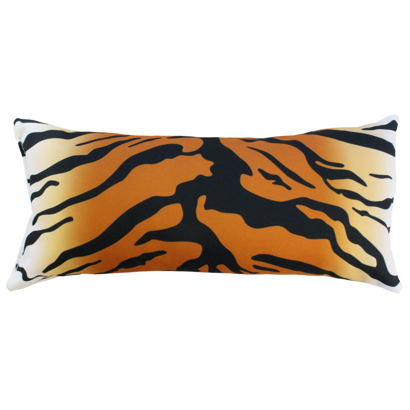 Animal Print Reversible Throw Pillow, Natural