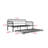 Twin Size Metal Daybed Frame with Trundle, Heavy Duty Steel Slat Support Sofa Bed Platform with Headboard, No Box Spring Needed, Black