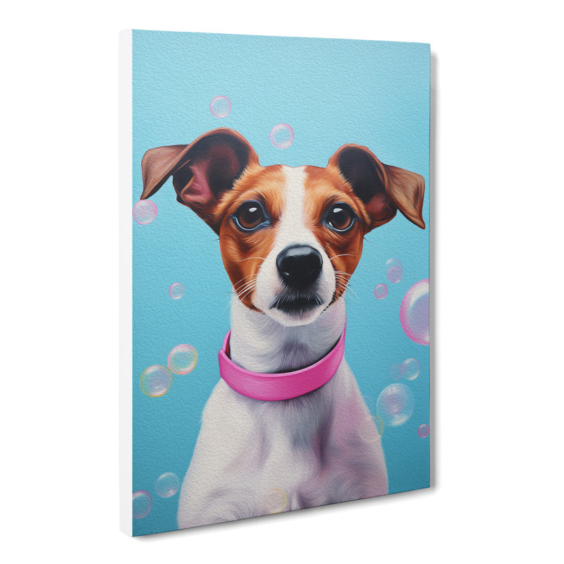 Jack Russell Bubble Gum - No Frame Print, 76cm H x 50cm W x 3cm D