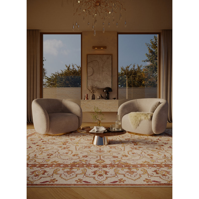Tapis oriental en chenille / polyester tissé à la main Sofya, Rectangle de 5 pi x 8 pi