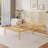 14 Inch Natural Bamboo Twin XL Size Bed Frame, Warm Tone Modern Style, Heavy-Duty Platform Bed, Wave-Shaped Design to Prevent Mattress Slipping, Squeak-Free & No Wobble, No Box Spring Needed-1191255072