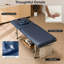 Professional Stationary Massage Table Height Adjustable, 550Lbs Heavy Duty Exam Bed For Treatment, Backrest Adjustable, Bottom Shelf Storage, Black-1301021171
