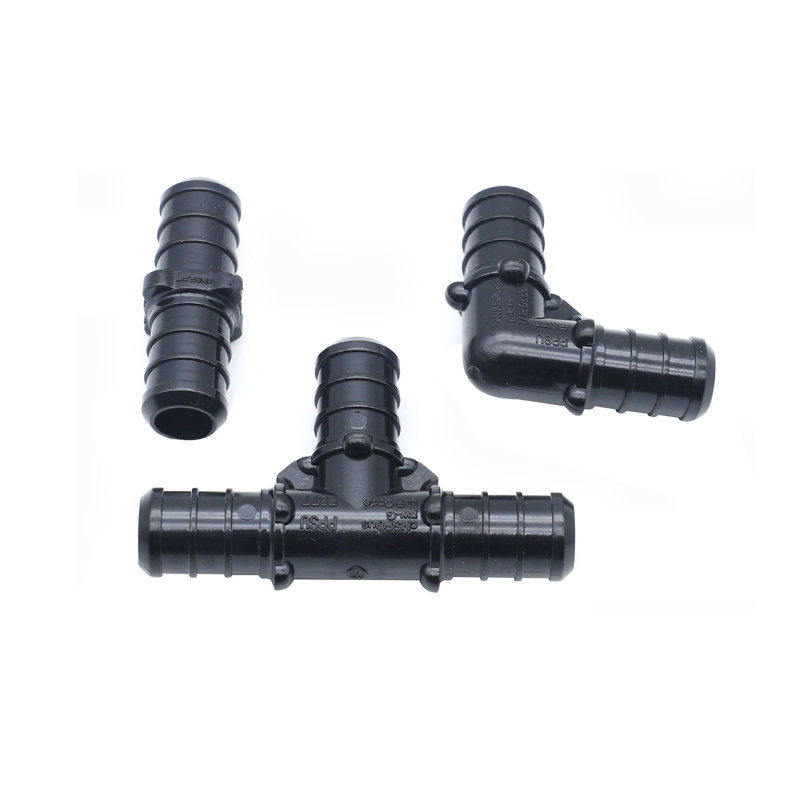 Coupleur en plastique 1/2 po / F2159 Pex (15 pièces) + Coude (15 pièces) + Té (15 pièces)