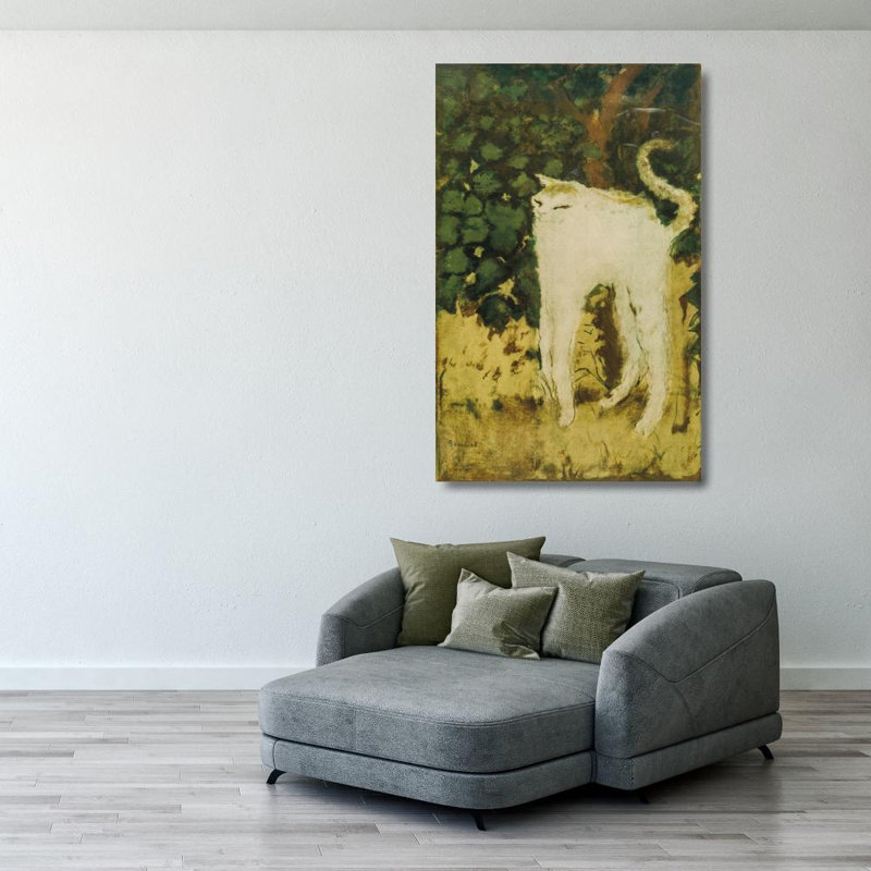 The White Cat, 40" H x 25" W