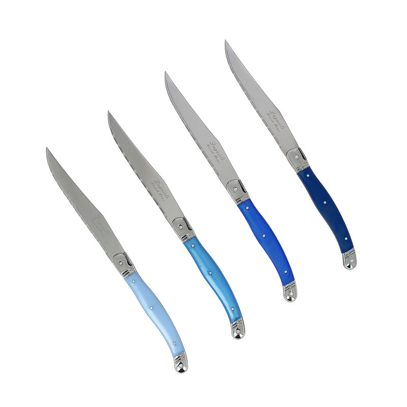 Laguiole Steak Knife Set, Blue