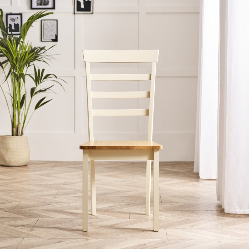 Whitley Solid Wood Dining Chair, Oak/Cream