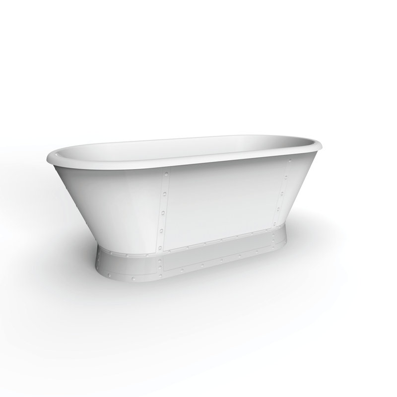 Corrigan 65.75'' x 30.25'' Soaking Acrylic Bathtub, White