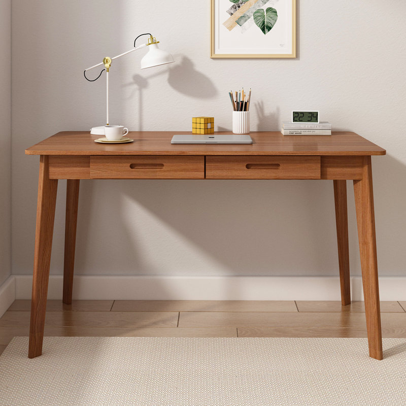 Bureau en bois Latwon, Brun / brun, H 29,5 po x l 47,2 po x P 21,7 po