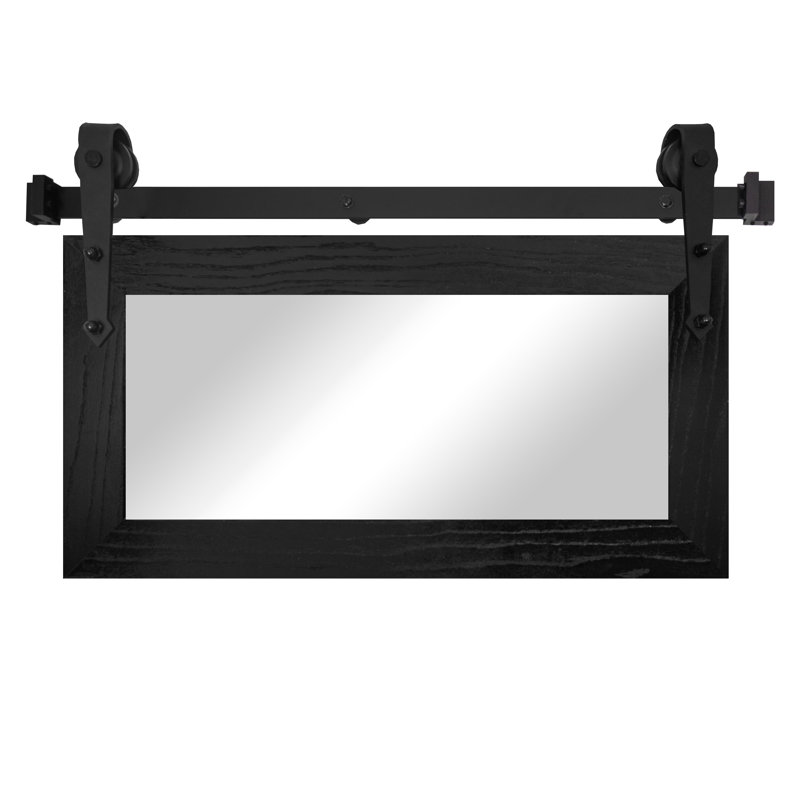 Miroir Manoil, 22 po x 33 po, Noir