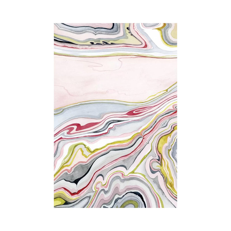 Watercolour Marbling I by Grace Popp - Wrapped Canvas Print, 20.32 cm H x 30.48 cm W