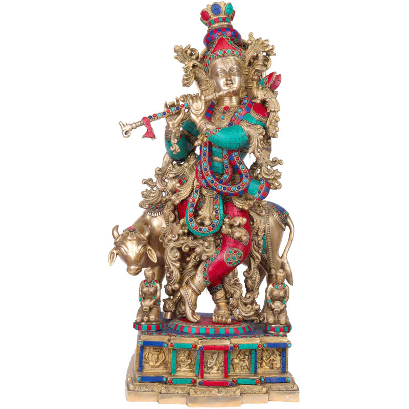 Murlidhar Krishna avec sa vache