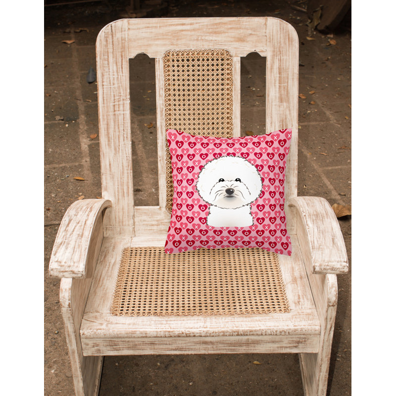 Outdoor Throw Pillow, 18" x 18", Bichon Frise