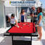 Table de billard pliante de 7 pi avec ensemble complet d'accessoires, table de billard portable pour salle de jeux-121487513