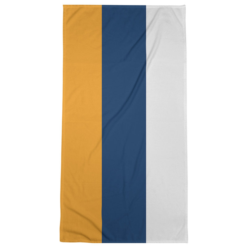 Lightweight Bath Towel, Gold/Navy