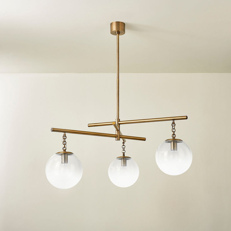 Wade 3 Light Chandelier, 20.75" H x 44.25" W x 44.25" D