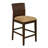 Clara Walnut Fabric Slatted Back Counter Height Chair Set Of 2