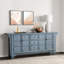 Crafton 4-door Reclaimed Pine Wood Blue Sideboard Buffet 
