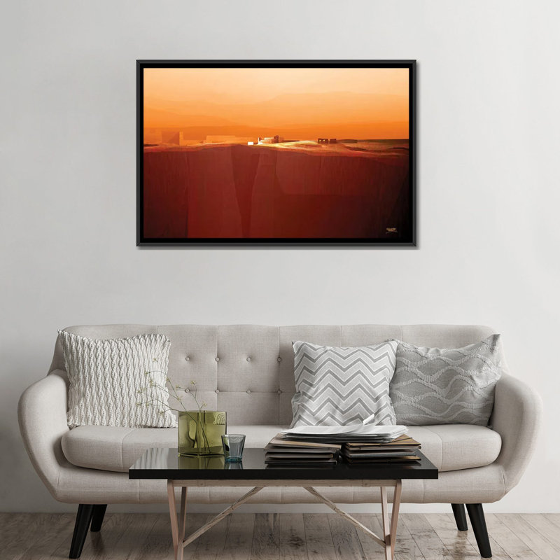«Marvelous Landscape IV», impression sur toile, H 18 po x l 26 po x P 1,5 po, Toile avec cadre noir, Pas de tapis