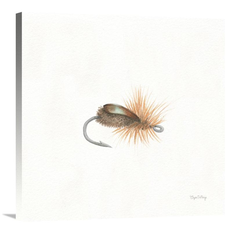" Gone Fishin II " by Elyse DeNeige, 18" H x 18" W, No Mat, Wrapped Canvas