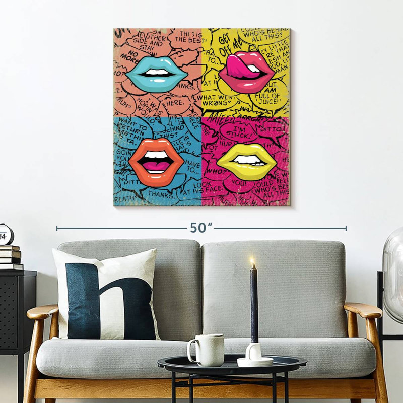 Shuttleworth Comic Lips, 30" H x 30" W
