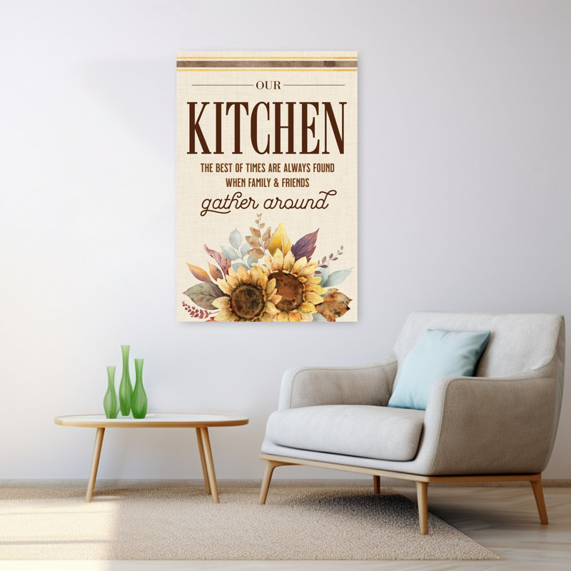 Our Kitchen Sunflowers, H 48 po x l 32 po